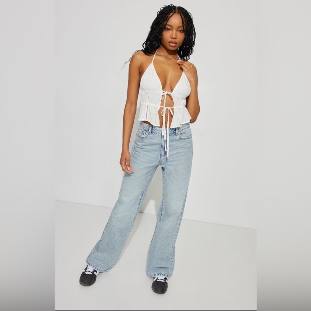 Garage Light Blue Wide Leg Jeans